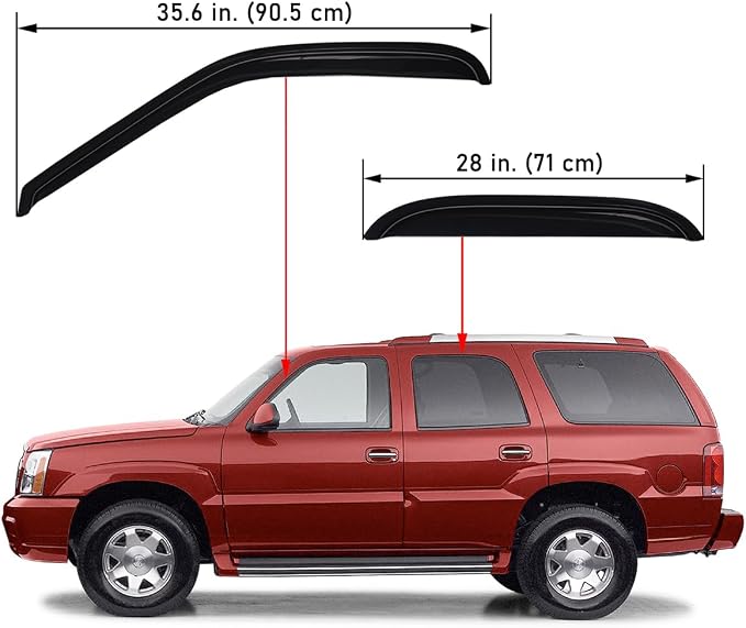 Lightronic Extra Durable Tape-on Auto Vent Window Visor, Fit 2000-2006 - Image 2