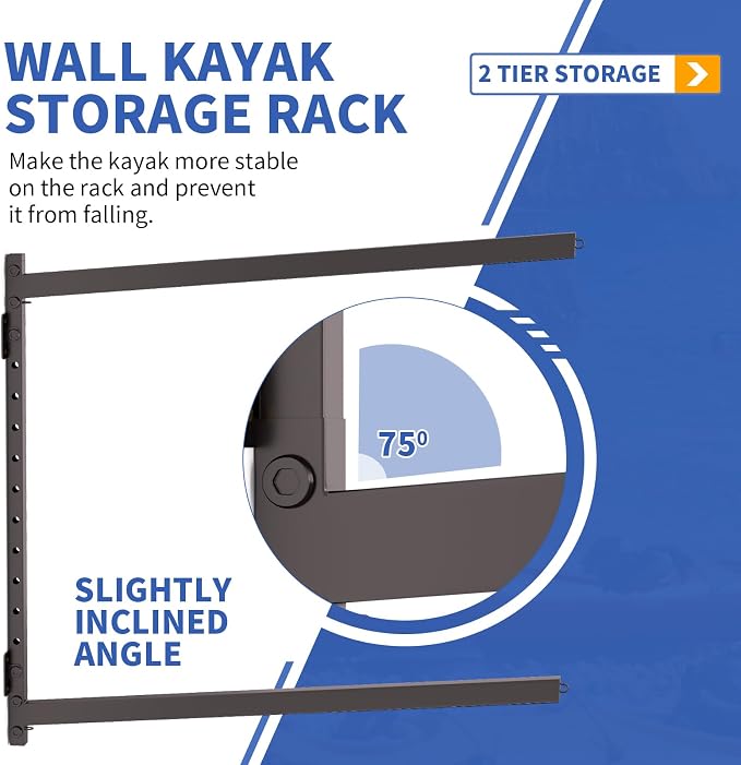 Wall Mounted Kayak Storage Rack, Kayak Racks - Image 3