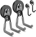 3-H Heavy Duty Magnet Garage Hooks 2 Pack, Large Strong Magnetic Hooks by 3-H