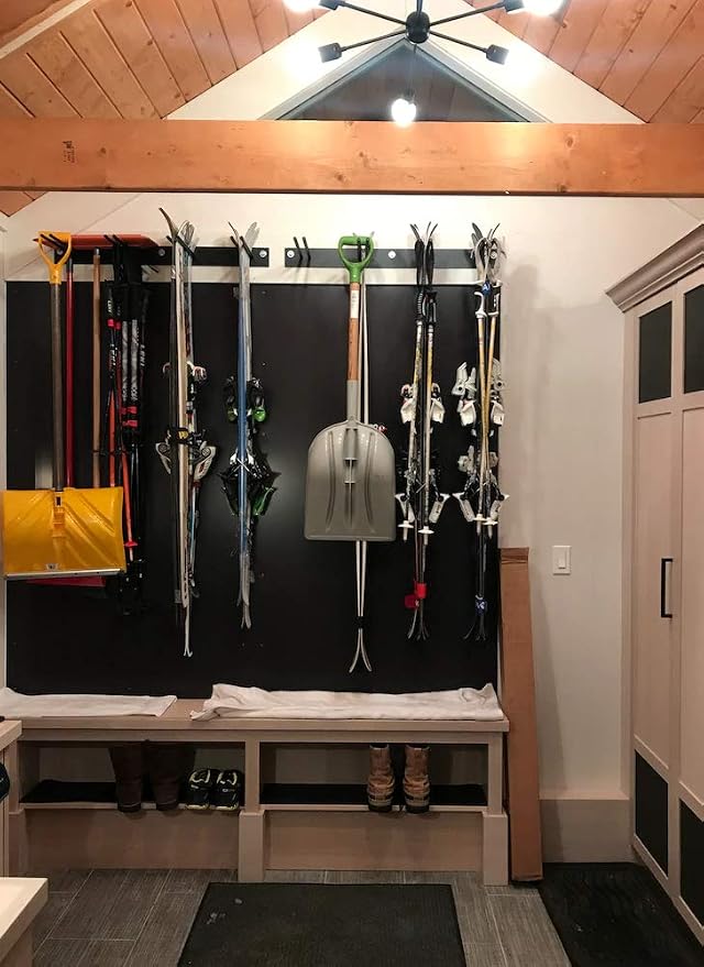 StoreYourBoard Ski Storage Rack, Indoor Wall Mount Garage Organizer, Solid Steel - Image 4