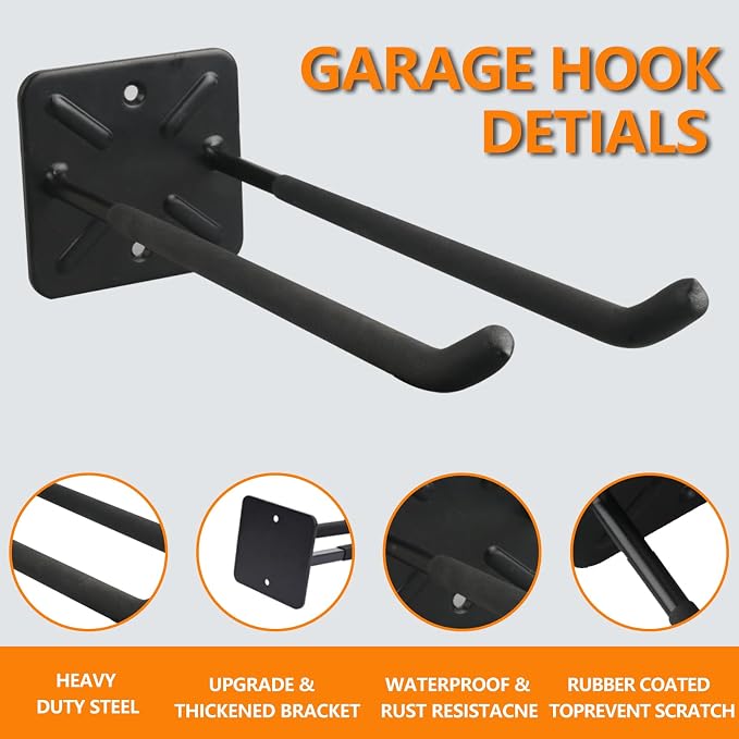 Folding Chair Rack, Heavy Duty Garage Wall Mount Organizer and Holder, Garden - Image 4
