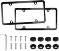 LivTee 4 Holes Stainless Steel License Plate Frames, Automotive Exterior by LivTee
