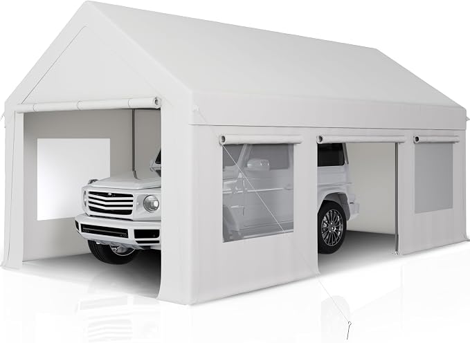Carport 12' x 20' Heavy Duty Portable Garage, Carport Canopy - Image 6