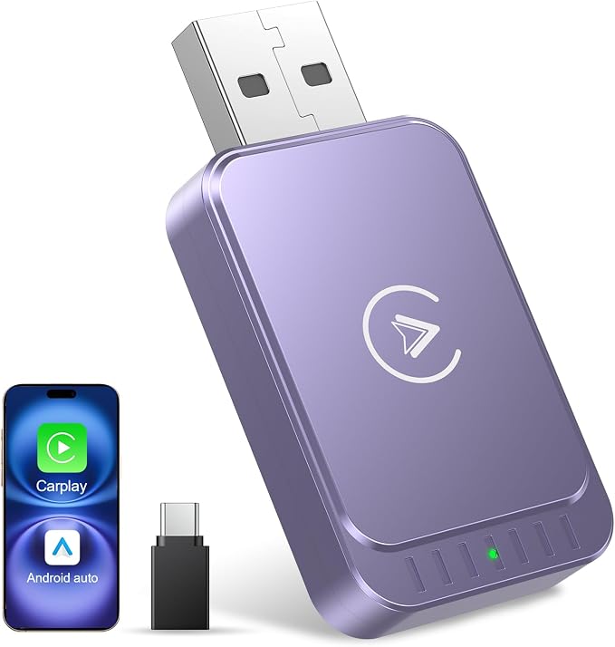 AuroraLink Wireless Carplay & Android Auto Wireless Adapter 2-in-1 Fast & by Powerful2-in-1WirelessCarplayAdapterandAIBoxforYourChoice