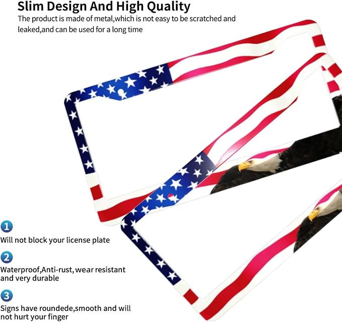 American Flag License Plate Frame American Flag License Plate Holder American - Image 5