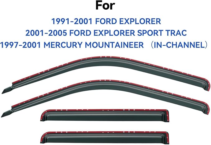 in-Channel Window Visors Rain Guards Shield - Image 2