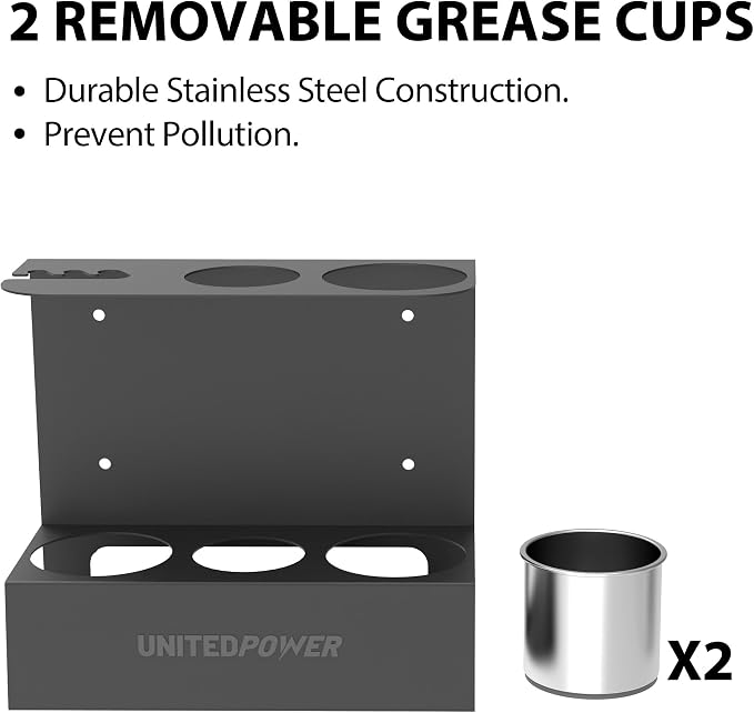 UNITEDPOWER Grease Gun Holder, Wall Mount Grease Gun Storage Rack, Organizer - Image 5