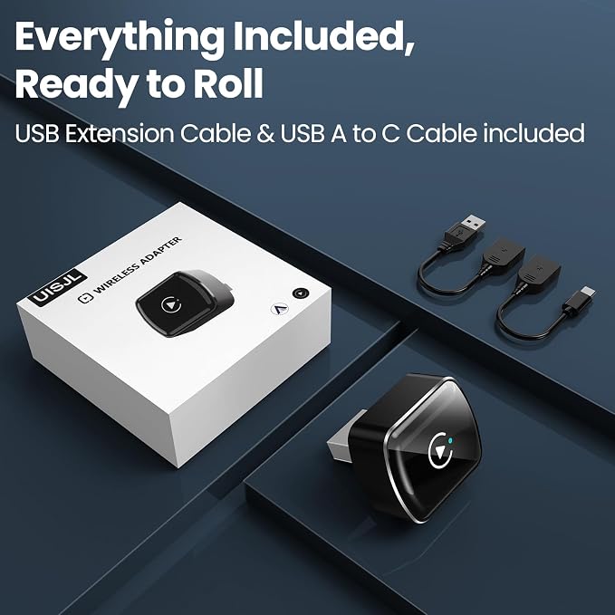 Wireless CarPlay Adapter & Android Auto, 2-in-1 CarPlay Adapter Convert Wired - Image 9