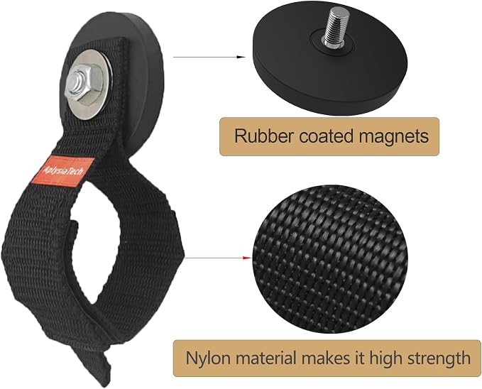 Super Strong Garage Magnetic Hooks Heavy Duty-6Pack, Powerful Magnetic Strips - Image 4