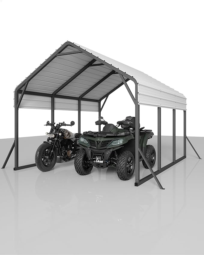 13'x16'x11' Metal Carport, Steel Heavy Duty Car Ports by GarveeLife
