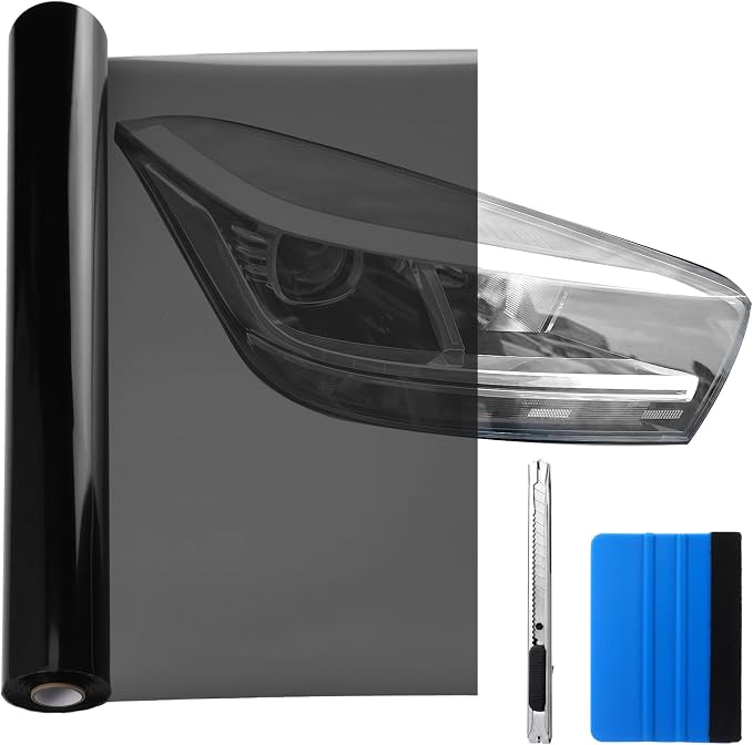 Pangda 16" x20ft Long Headlight Taillight Vinyl Tint Wrap Roll 40% VLT Self by Pangda