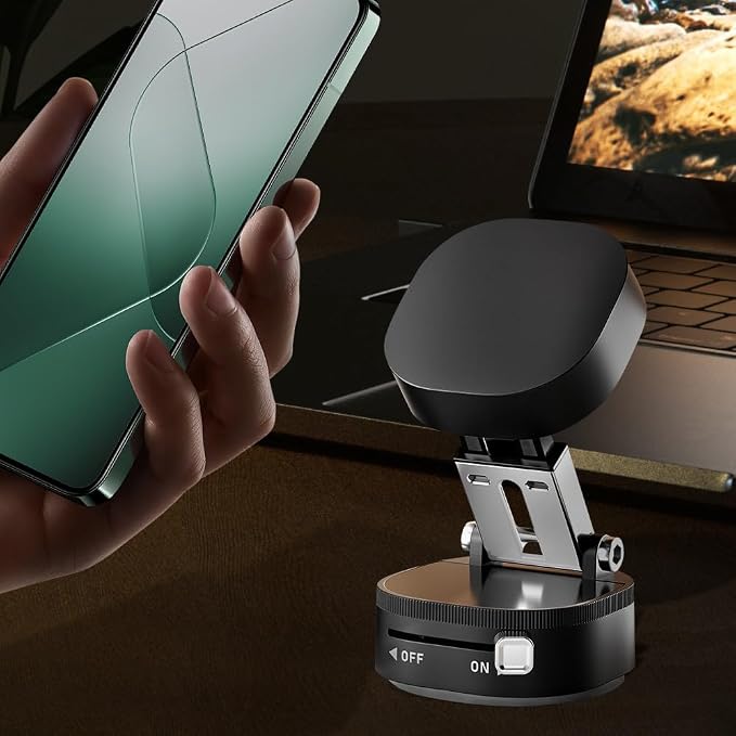 360° Adjustable Vacuum Magnetic Phone Holder, Upgraded Strong Suction Portable - Image 3