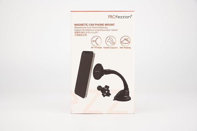 PROfezzion Suction Cup & Vent Clip Combo Magnetic Phone Holder Compatible - Image 9