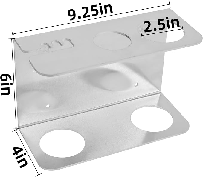 Hand Grease Gun Holder Rack Aluminum Wall Mount Storage Racks Suitable - Image 2