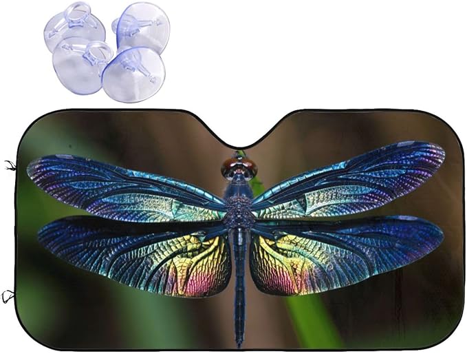 Dragonfly Car Windshield Sunshade Front Window Sun Visor Protector Foldable by mutakin