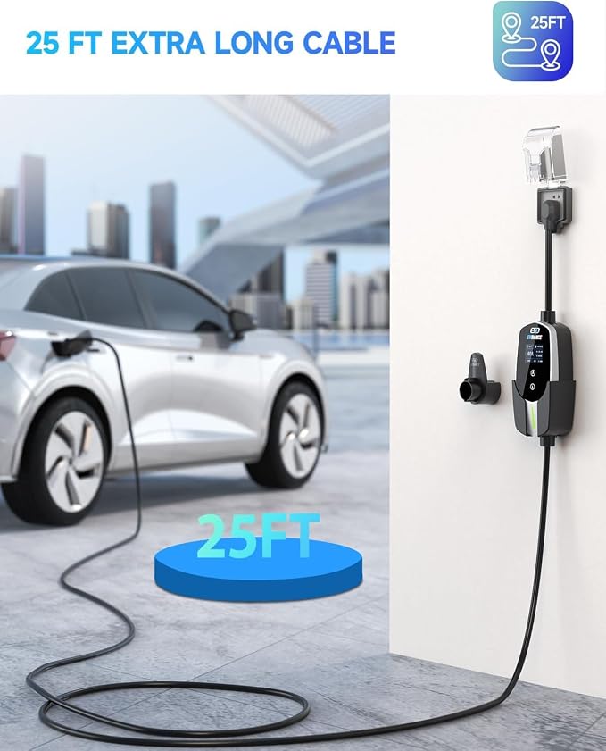 Level 2 EV Charger 40Amp, 240V 9.6KW Portable Electric Vehicle Charging Stations - Image 7