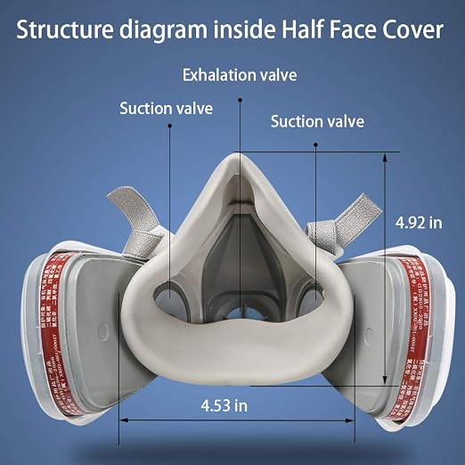 Respirator Reusable Half Face Cover Gas Mask - Image 3