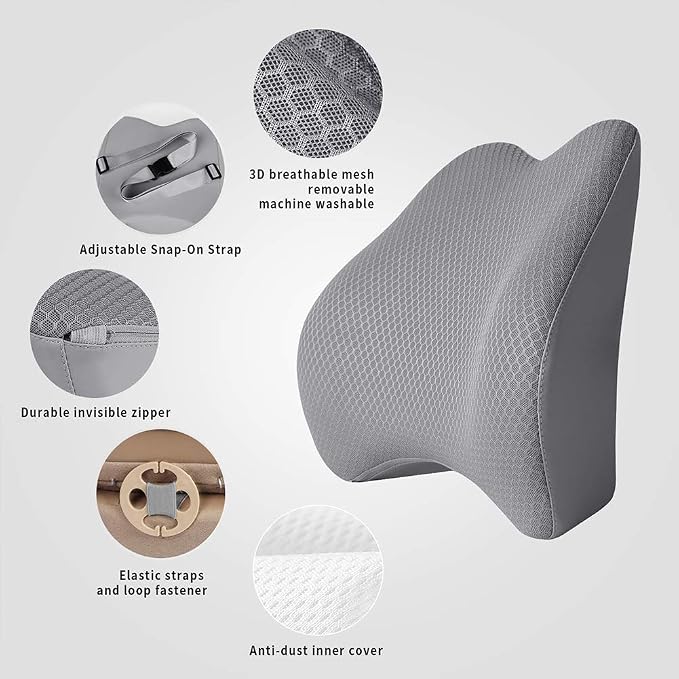 Memory Foam Lumbar Support Pillow - Image 2