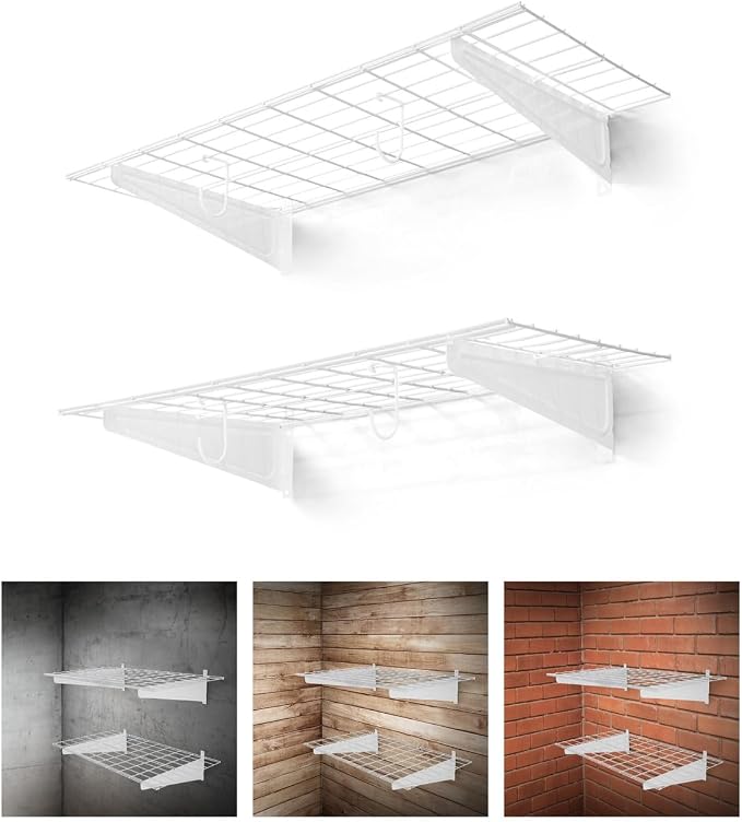 Fencer Wire 36 in. W x 18 in. D Wall Mounted Garage Shelving by Fencer+Wire