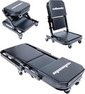 Mechanic Creeper 40inches 3-in-1 Z Seat 480lbs Capacity, Foldable Garage Chair by WheelX