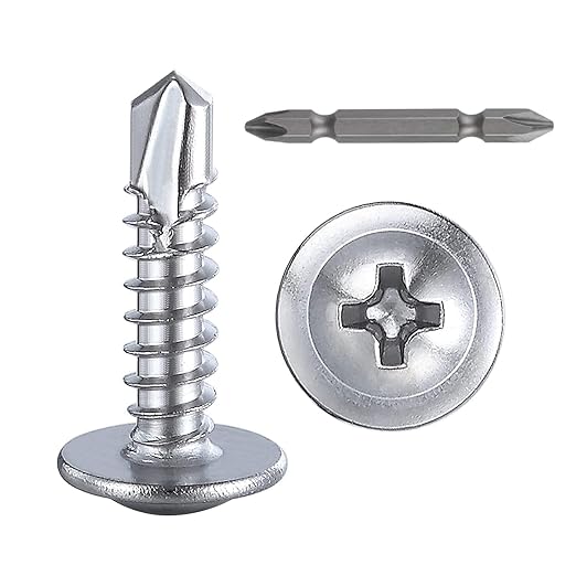 Wensilon #10×5/8”for Sheet Metal Self-Tapping Screws 410 Stainless Steel Truss by Wensilon