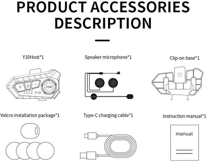 Motorcycle Helmet Wireless Headset Speakers - Image 9