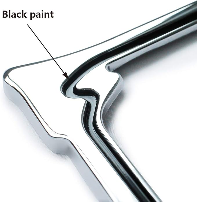 3D Chrome License Plate Frames, Pure Zinc Alloy Metal - Image 3