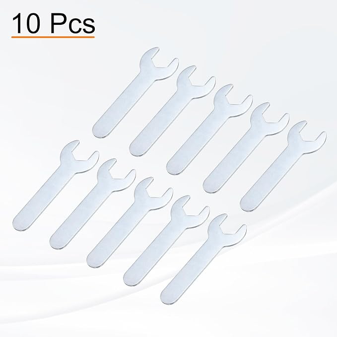 HARFINGTON 10pcs Small Wrench Open End Wrench 12x70x1.5mm Metric U-Shaped - Image 3