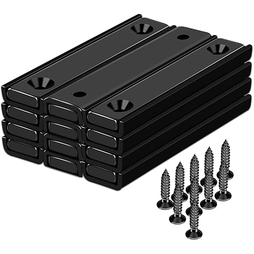 MIKEDE 12 Pack Neodymium Bar Magnets, 70LB Strong Rare Earth Mounting Magnet by MIKEDE