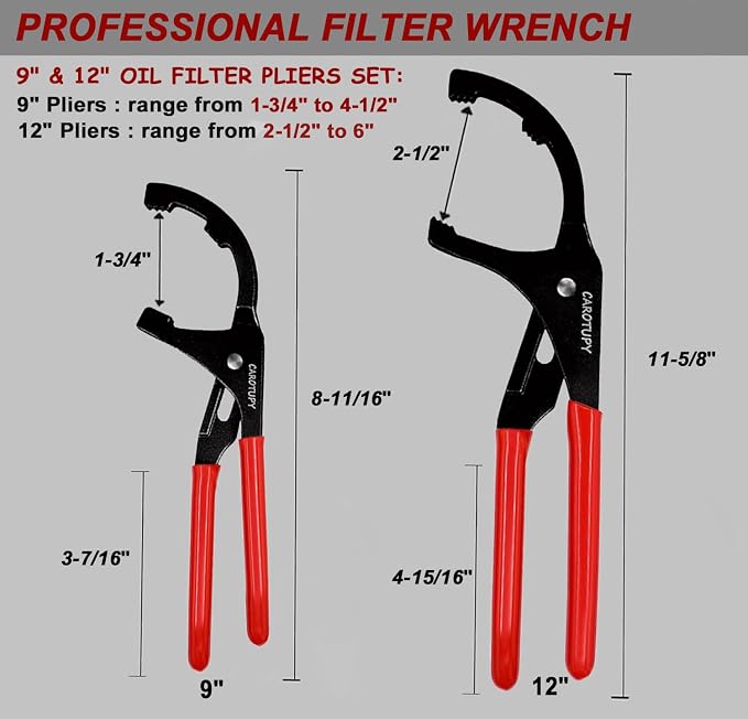4Pcs Oil Filter Pliers Set, 3 Jaw oil filter Wrench - Image 2