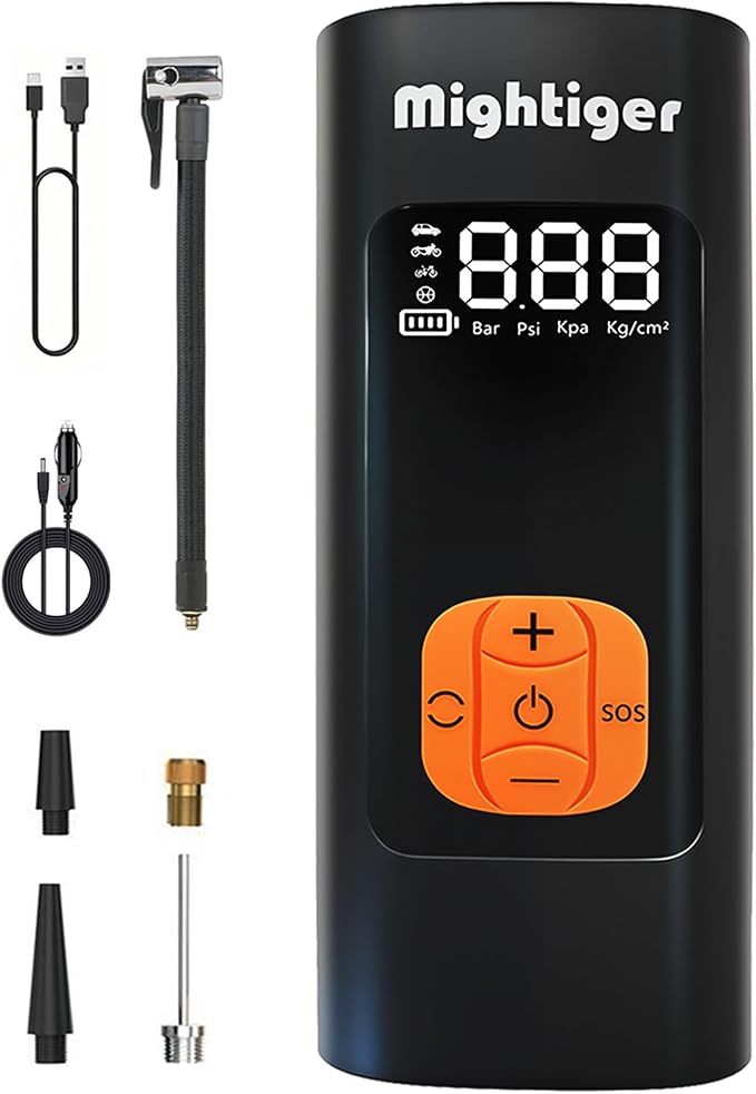 Tire Inflator Portable Air Compressor Cordless Mini Automatic Air Pump by Unknown
