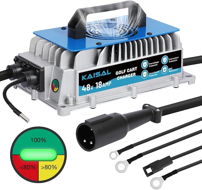 Club Car Charger 48V 18A Smart 1250W Golf Cart Battery Charger 48 Volt by KAISAL