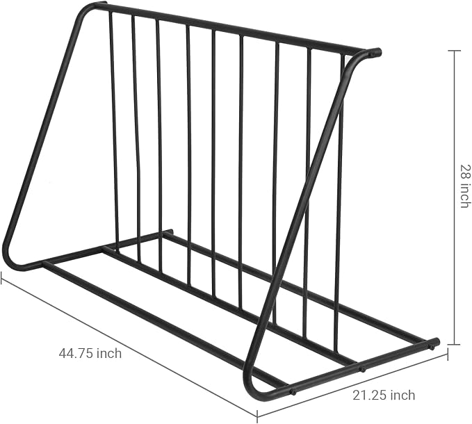 MyGift Large Metal Double-Sided Grid Bike Rack Stand, Freestanding Bicycle - Image 5