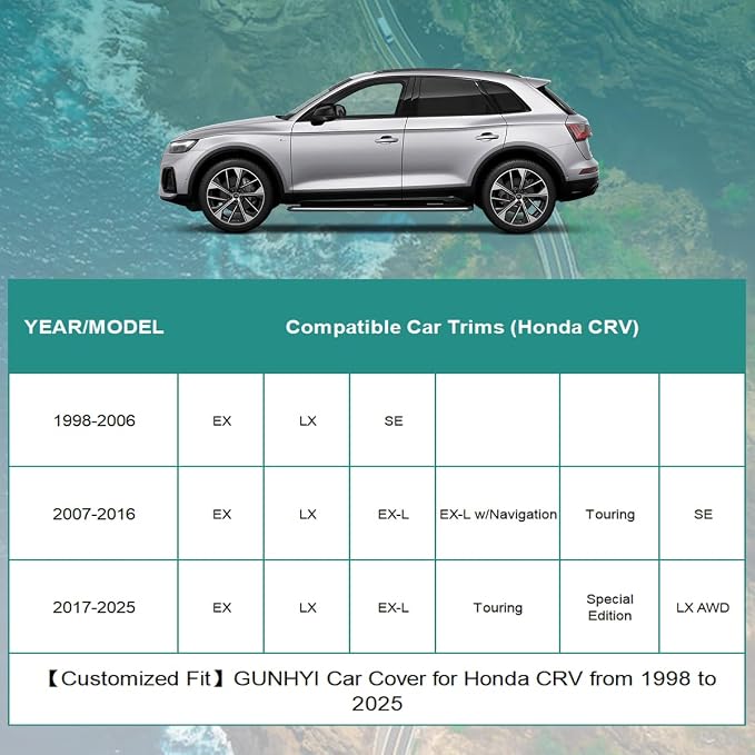 Premium Car Cover Custom Fit Honda CRV CR-V, 16 Layers Heavy Duty Car Cover - Image 5