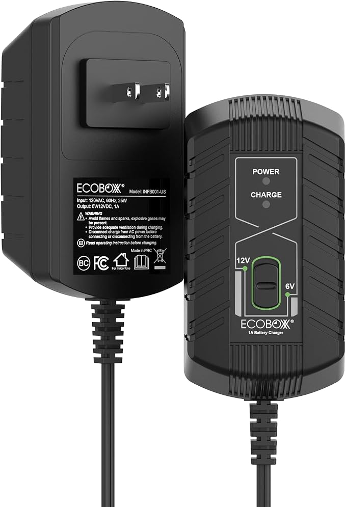 Infinity 1A Battery Charger, 6V / 12V, 3 Stage Charging, Battery Maintainer - Image 2