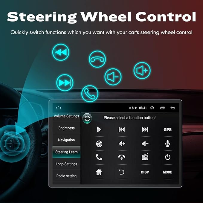 Kunfine Car CarPlay Android Auto Navigation Stereo GPS Radio Camera Display - Image 7