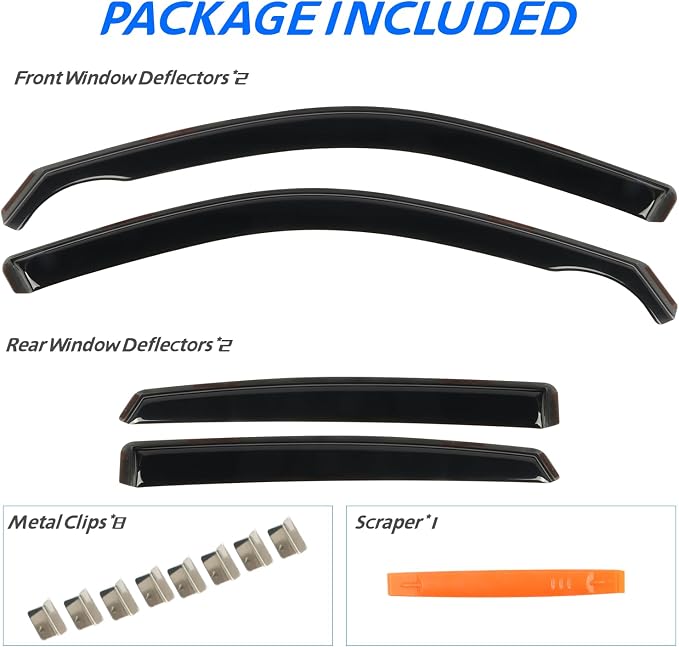 4pcs in-Channel Rain Guards Fit - Image 5