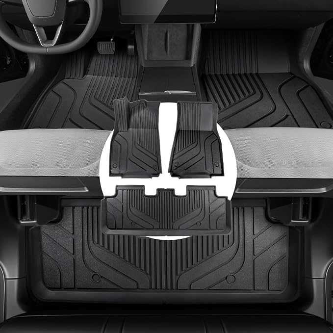 Tesla Model Y Floor Mats for Tesla Model Y 2020-2024, TPE All Weather Custom - Image 9