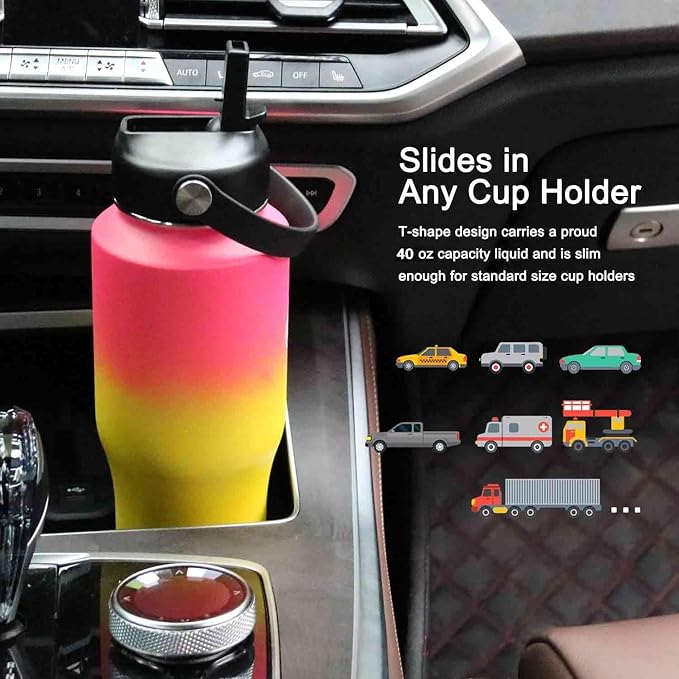 SENDESTAR 40oz Water Bottle Wide Mouth Stainless Steel Vacuum Insulated Double - Image 2