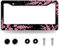 Cherry Blossom License Plate Frame Beautiful Flowers License Plate Frames by BRAGHRTED