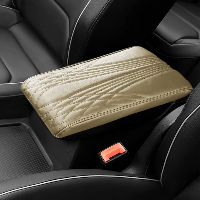 2025 Upgrade Universal Style Memory Cotton Car Armrest Box Pad, New Leather Car by Gasuio