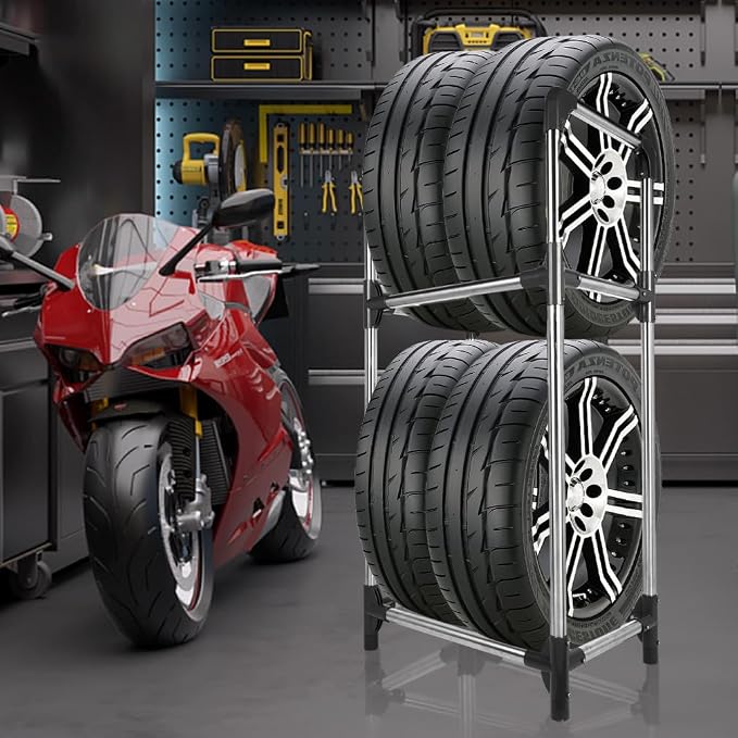 Hershii Tire Storage Rack Standing Garage Storage Shelf Organizer - Image 2