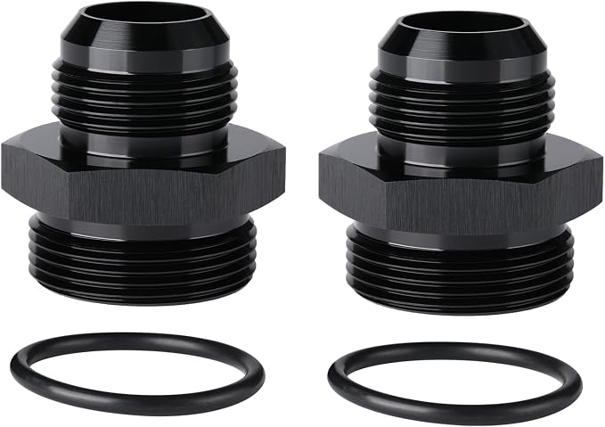 16AN Male Flare to 20AN ORB O-ring Boss Fuel Pump Rail Adapter Fitting Aluminum by Podavelle