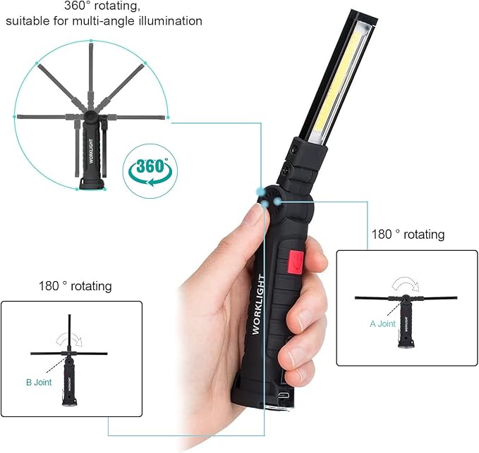 Tool Gifts for Men Dad Him, Rechargeable Work Lights, LED Work Light - Image 5