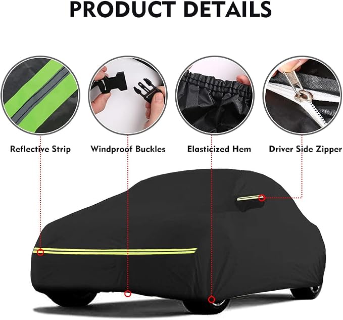 1960-1980 Volkswagen Beetle Sedan 2-Door Saloon Car Cover Waterproof All Weather - Image 3