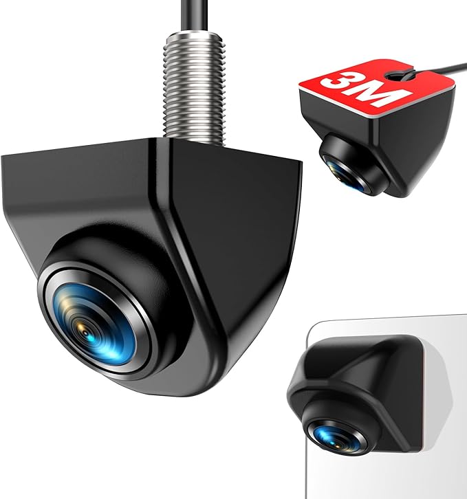 AUTO-VOX 180° Front/Backup Camera, OEM Mini Style, Screw-Free Easy Install by AUTO-VOX