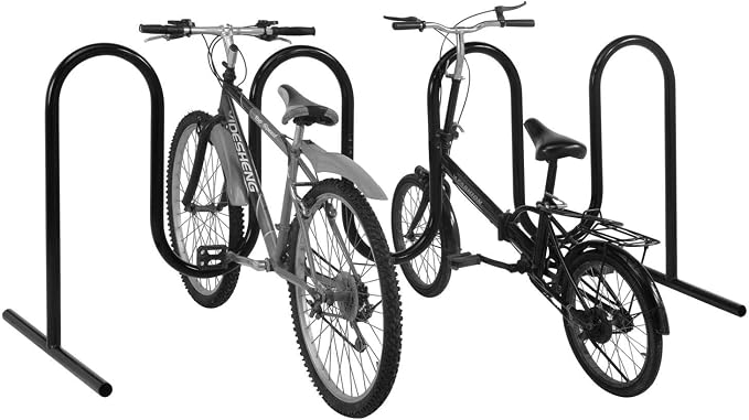 Global Industrial 94" L Wave Bike Rack, Free Standing, 9-Bike Capacity - Image 8
