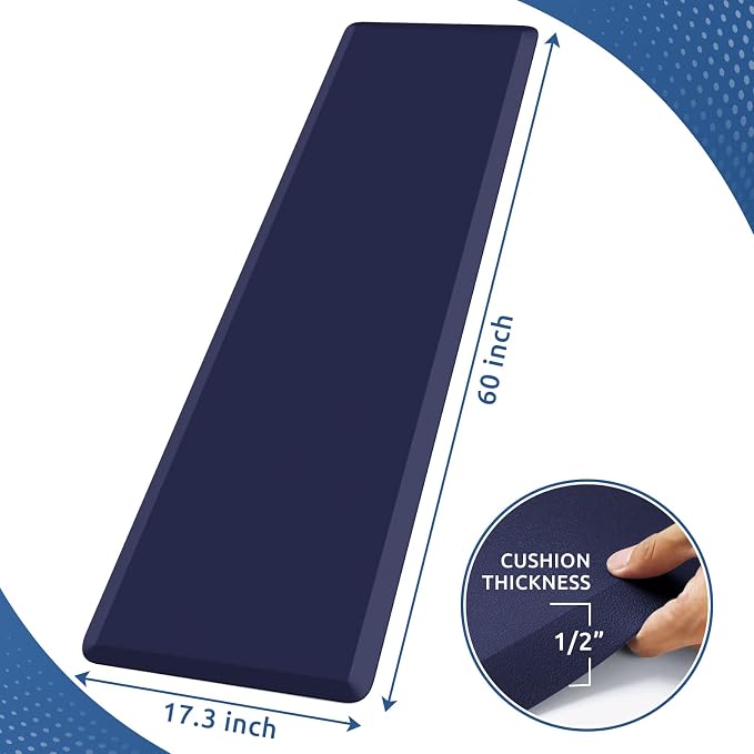 KitchenClouds Kitchen Mat Cushioned Anti Fatigue Kitchen Rug 17.3"x60" - Image 2