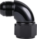 90 Degree 12AN Male to 12AN Female Swivel Full Flow Fitting Adapter Coupler by Podavelle