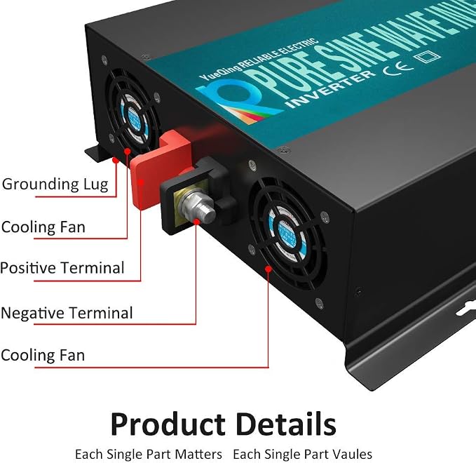 WZRELB 3000W 12V Pure Sine Wave Solar Power Inverter DC AC Converter - Image 3